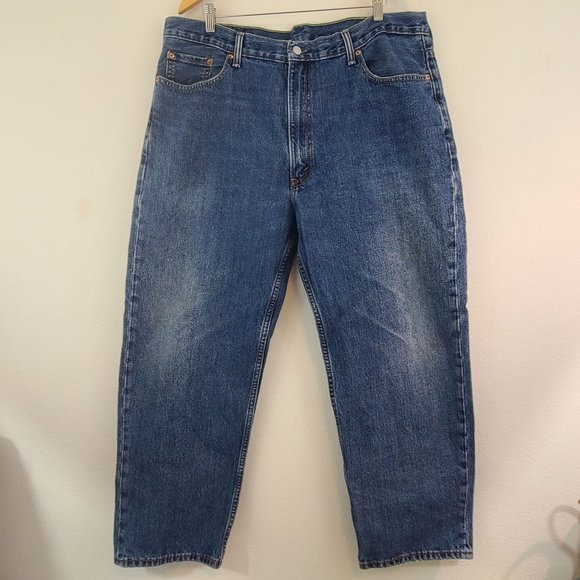 Levis Jeans Mens 42x30 Blue 550 Straight Leg Relaxed Fit Jeans Classic Work EUC - Picture 12 of 12